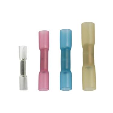 Imagem de Kit de conectores de fio de terminais termorretráteis de 500 x conectores elétricos de crimpagem com isolamento de cobre para barco (azul, 500 peças)