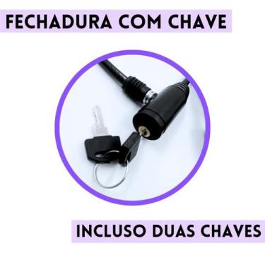 Imagem de Cadeado Trava Bicicleta Reforçado Chave Aço Segurança Tranca - Day Lun
