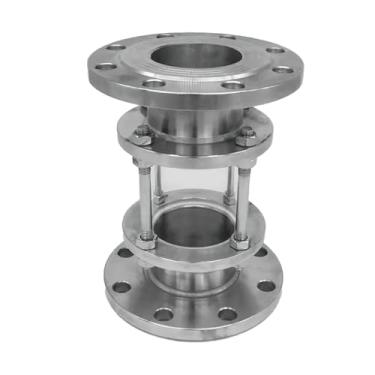 Imagem de Visor De Fluxo HGS07-126 Visor De Flange 1PC - Aço Inoxidável SS304/316L Polido Para Indústrias Farmacêuticas/cervejeiras/químicas, DN15-DN200, Vedação De PTFE(316L,DN80)