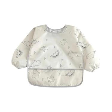 Imagem de Babadores Impermeáveis De Manga Longa Para Bebês, Avental Infantil, Sm