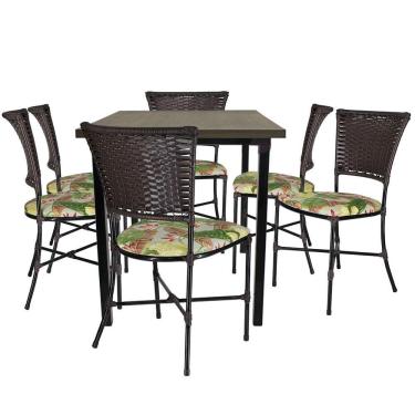 Imagem de Mesa Cadeiras Gramado Tabaco Jogo De Jardim