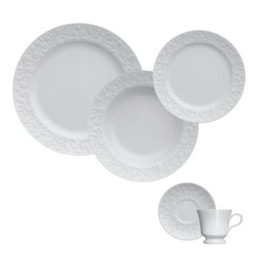Imagem de Jogo Jantar Chá 30 Peças Tassel Branco Germer Porcelanas