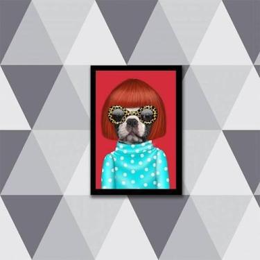 Imagem de Quadro Dog A La Rita Lee 45X34Cm - Com Vidro Moldura Preta - Quadros O