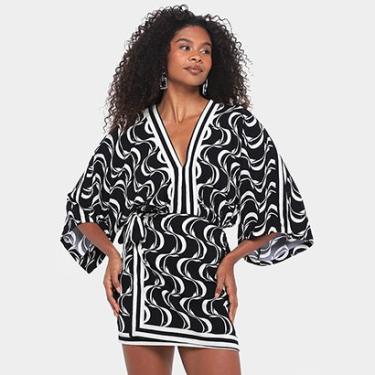 Imagem de Vestido Curto Farm Peixe Copa Feminino-Feminino