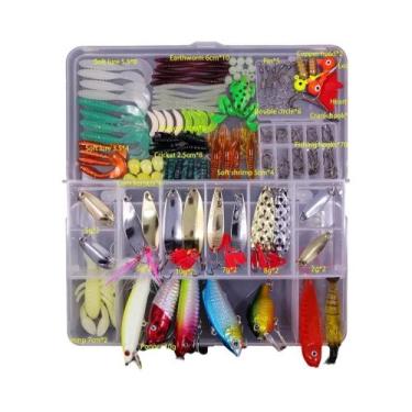 Imagem de Conjunto Grande De Iscas De Pesca Mistas, Kit De Iscas Artificiais Ríg