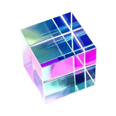 Imagem de Prisma De Dispersão De Vidro Óptico RGB Mini K9 Crystal Cube Beads Par