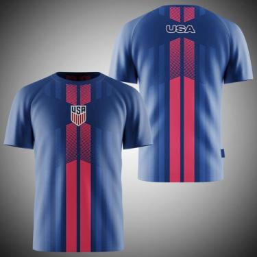 Imagem de Camisa Seleção Estados Unidos Dry Fit Poliéster Secagem Rápida Confort