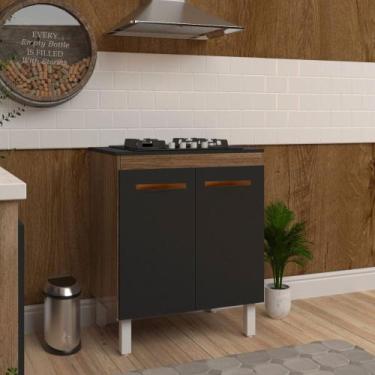 Imagem de Balcão de Cozinha Fabi Para Fogão Cooktop 4 Bocas Móvel Armário Funcio