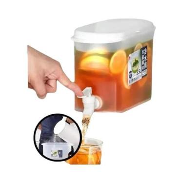 Imagem de Jarra De Água Fria De Grande Capacidade 5L Com Torneira Para Refrigera