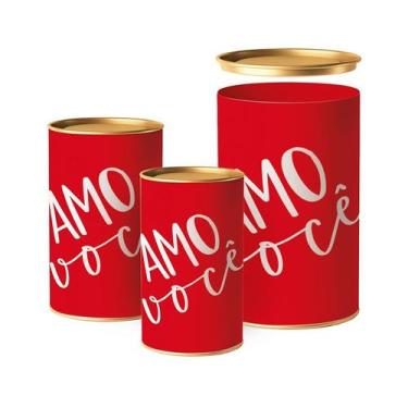 Imagem de Lata para Ovo de Páscoa Tanto Amor - Amo Você - 01 unidade - Cromus - 