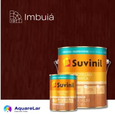 Imagem de Verniz Proteção Tripla Base Água Suvinil Brilhante, IMBUIÁ, 900ML