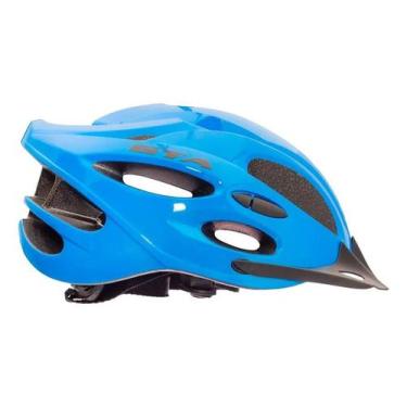 Imagem de Capacete MTB GTA Inmold Start Azul Com LED e Viseira Removível G 58-62