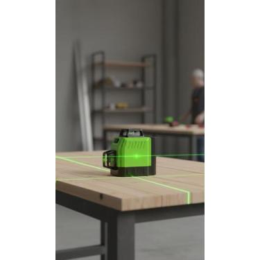 Imagem de Nível Laser 3D Verde 12 Linhas Profissional C/ Suporte - Congratulatio