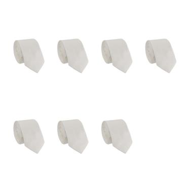 Imagem de Kit 7 Gravatas Masculina Social Slim Premium Tons Classicos Lisa Elegante Padrinhos Formatura Trabalho