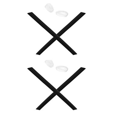 Imagem de Mryok Kits de reposição de ponteiras para óculos Oakley Gauge 8 OO4124, Preto e preto, One Size