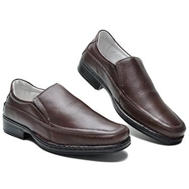 Imagem de sapato social masculino fcouro CR1007 cla chocolate Cor:Marrom;Tamanho:38;Genero:Masculino