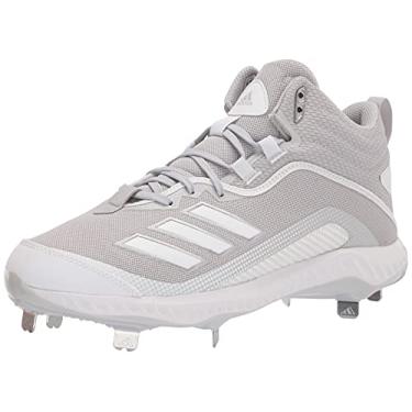 Imagem de adidas Tênis de beisebol masculino Fv9357, Cinza-claro/branco/branco, 16