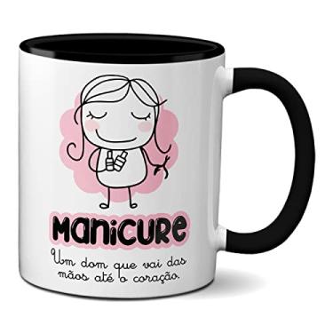 Imagem de Caneca Manicure Um Dom Que Vai Das Mãos Até O Coração (Preta)