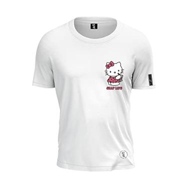 Imagem de Camiseta Shap Life Hello Kitty Fofo Cute 100% Algodão Cor:Branco;Tamanho:M