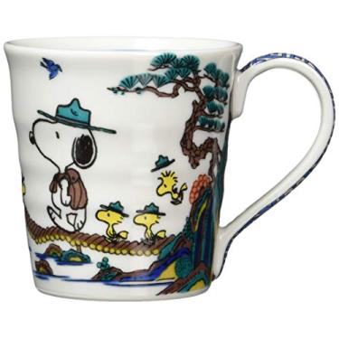 Imagem de Caneca de cerâmica Snoopy Kutani Snoopy SN361-11, padrão de água da montanha