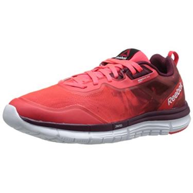 Imagem de Reebok Tênis de corrida feminino Zquick Tempo Soul, Cereja neon/vinho rústico/branco, 9.5
