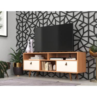 Imagem de Rack Chicago 136 cm em MDP para Tvs de até 60" Freijó / Off White