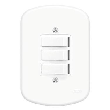 Imagem de Conjunto 2 Interruptor Simples e 1 Interruptor Paralelo Fame