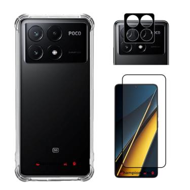 Imagem de COMBO Película de Vidro 3D + Capa Anti-Impacto + Pelicula Câmera para Poco X6 Pro 5G - (Tela 6.67) - Champions Rox