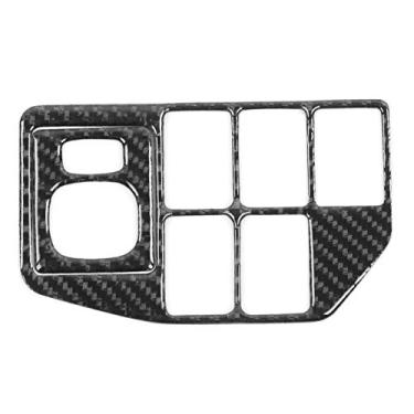 Imagem de Painel do interruptor de controle do espelho retrovisor, acessórios de carro, botão de ajuste interno, fibra de carbono, reposição para modelos Prius XW30 2012-2015 LHD