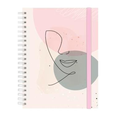 Imagem de Caderno Universitário Plus Face Linear Rosa 10 Matérias