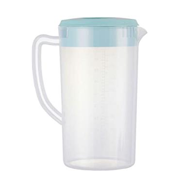 Imagem de Jarra de água de plástico de 2,4 litros/0,63 galões com tampa sem BPA Jarros Mix Bebidas para Suco Quente/Frio Bebida Chá Gelado (Azul-celeste, 2,3 g)