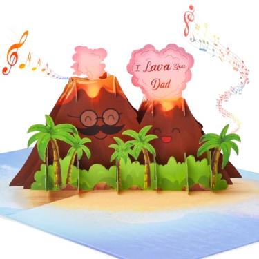 Imagem de VIVIKEN Cartão de dia dos pais I LAVA YOU DAD para pai, luzes e música 3D Pop Up Happy Father's Day Card from Daughter or Son, cartões de presente engraçados para pai padrasto marido com envelope