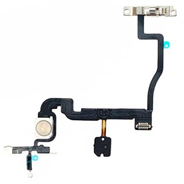 Imagem de Johncase Novo interruptor de controle de botão liga/desliga OEM + luz flash + cabo flexível de microfone com peças de substituição compatíveis com iPhone 11 Pro Max 6,5 polegadas (todas as operadoras)