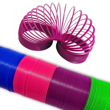 Imagem de 50 Mola Maluca Brinquedo Infantil Lembrancinha Festa Aniversário Prenda Junina Pescaria Dia das Crianças