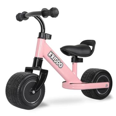 Imagem de KRIDDO Bicicleta de equilíbrio para bebês de 1 a 2 anos, mini bicicleta Cruiser para um ano, presentes de primeiro aniversário, brinquedos para bebês de 12 meses a 2,5 anos, rosa