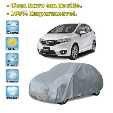 Imagem de Capa com forro cobrir carro Honda Fit 100% Impermeável Proteção Bezzte