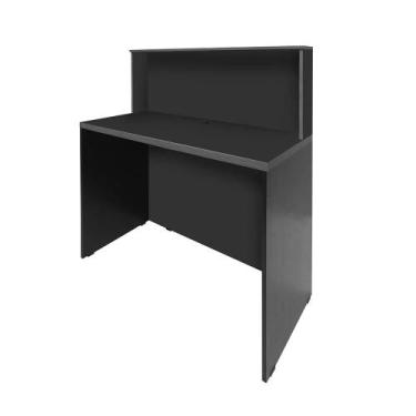 Imagem de Balcão Recepção Atendimento Reto com 1 passa fio no tampo Novo - SM Co