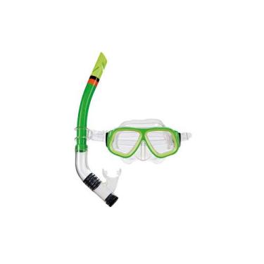 Imagem de Máscara de Mergulho e Snorkel Juvenil - Verde - MOR