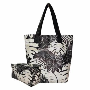 Imagem de Bolsa Feminina e Necessaire Tropical Folhagem Magicc Bolsas
