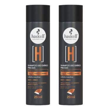 Imagem de kit 2 Shampoo Haskell Homem Cabelo e Barba 250ML