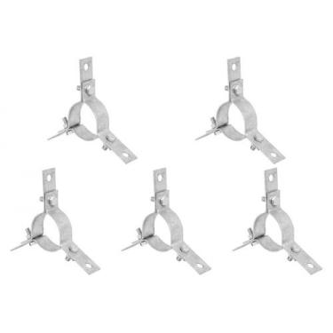 Imagem de Kit C/5 - Para-Raio Abracadeira 3 Estais Para Mastro 1.1/2'' - Raycon