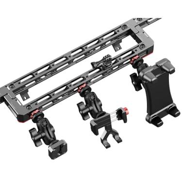 Imagem de EASEORD Suporte de telefone compatível com Jeep Wrangler JL JLU e Gladiator JT 2018-2023, suporte de painel para vários dispositivos para telefone, estações de rádio, tablet, walkie talks portáteis, câmera de ação