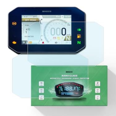 Imagem de Mogico Kit protetor de tela de painel de vidro nano para motocicleta para Aprilia Tuono V4 RSV4 Factory 2021-2025 / Tuareg 660 2022+ / Moto Guzzi V100 / Energica Experia (2 x ultra transparentes)