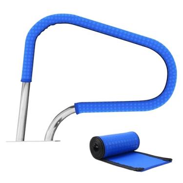 Imagem de Capa de corrimão de piscina, capa de trilho de mão de 1,2 m, neoprene com zíper para piscina, nova capa de corrimão antiderrapante para trilhos de piscina para entrada de piscina no solo
