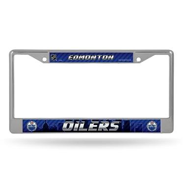 Imagem de Rico Industries Quadro cromado NHL Hockey Edmonton Oilers 30,5 cm x 15,24 cm - acessório para automóvel/caminhão/SUV