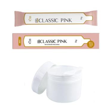 Imagem de Sachê Gel Construtor Classic Pink Vòlia + Pote Reutilizável, Gel Vòlia