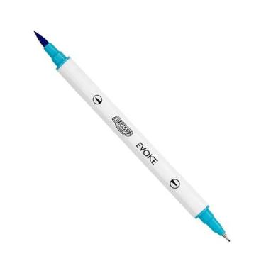Imagem de Marcador Artístico Dual Brush Pen Evoke Ponta Extra Fina 0.4mm e Pince