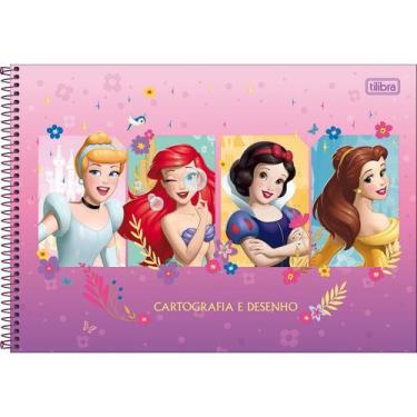 Imagem de Caderno de desenho Tilibra princesas 275x200mm 80 folhas