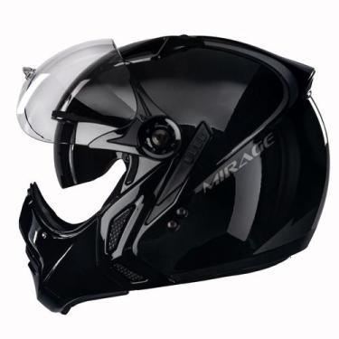 Imagem de Capacete Mirage Peels Óculos Solar Preto Brilho F21, 56