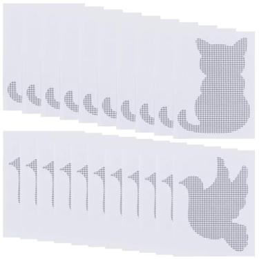 Imagem de GORGECRAFT 40 peças, 2 estilos, adesivos de reparo de tela de janela de porta autoadesivos de fibra de vidro gato pombo tela de tela cobertura para reparo de furos rasgos tela de janelas 8,9 x 6,6 cm